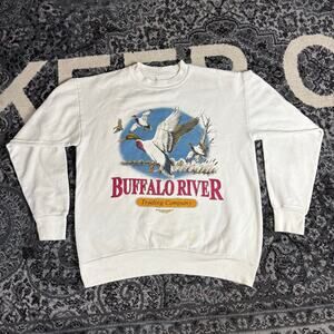 VTG Buffalo River Trading Company Crewneck Sweatshirt Sweater Duck Hunting Sz M
